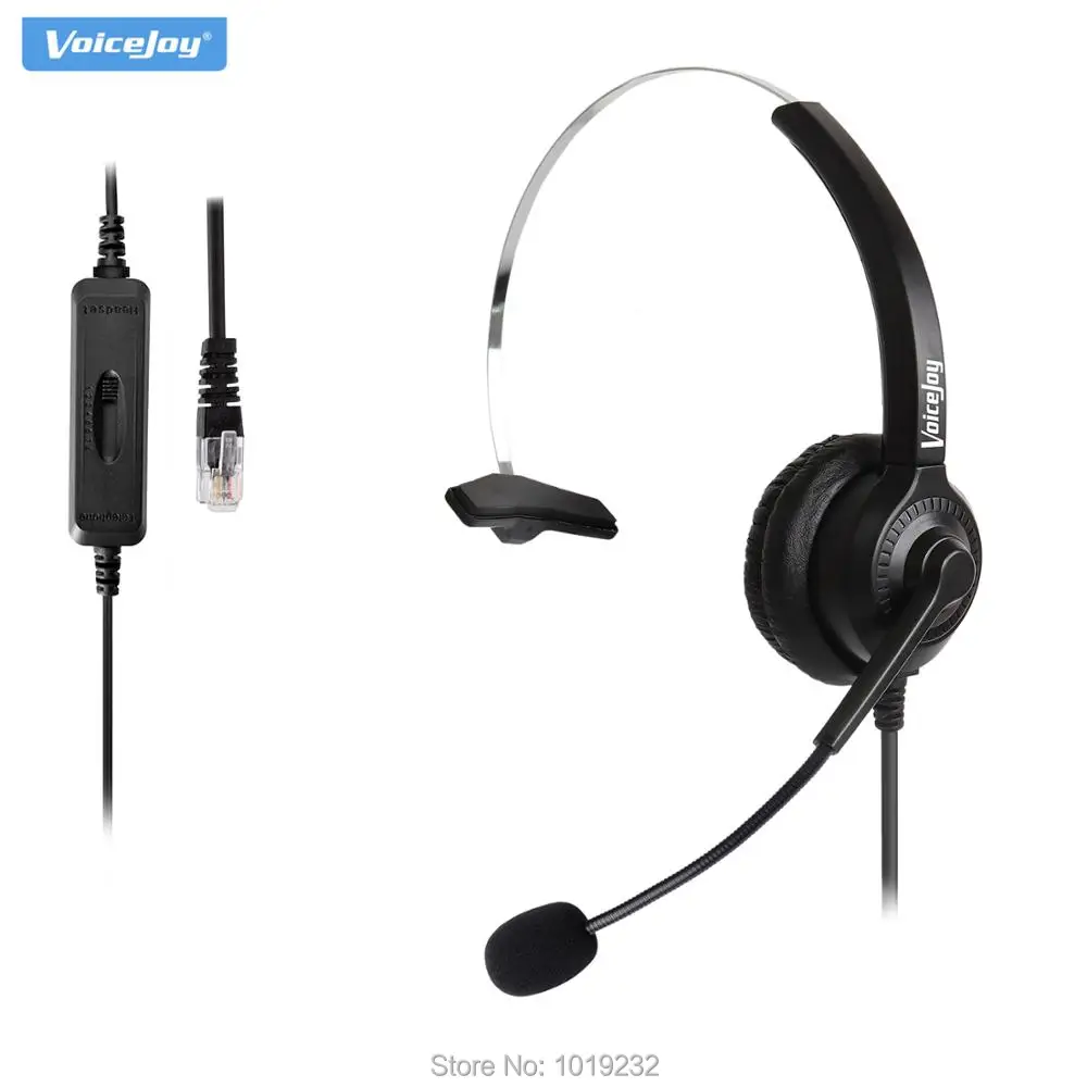 Адаптер для наушников VoiceJoy с громкостью и отключением звука + разъем RJ9 гарнитура
