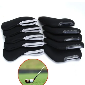 

10pcs Golf Club Driver Putter Iron Head Cover Protector black