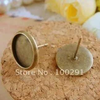 Free shipping!!hot.....!!200pc/lots 10 mm a glue ear hammer base stud earrings.