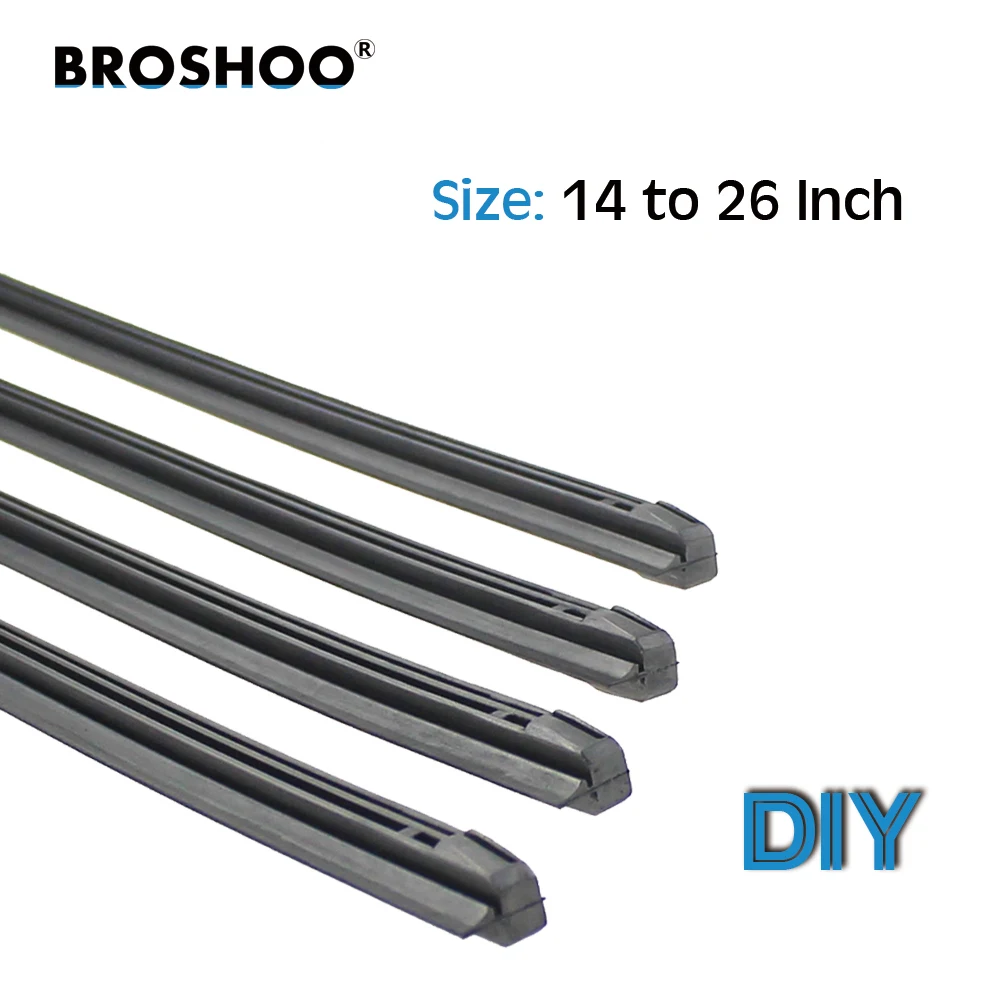 BROSHOO Car wiper blade Insert Natural rubber strip 8mm 14" 16" 17" 18