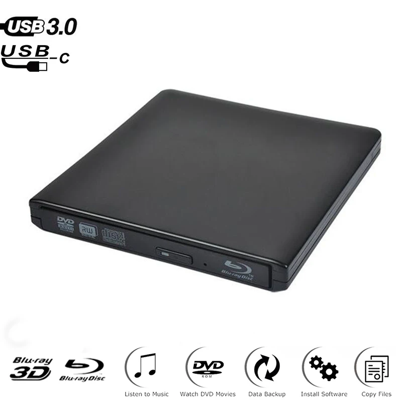 External 4k 3d Blu Ray Dvd Drive Portable Usb3 0 Type C Blu Ray Burner Hd Cd Dvd Player Writer Plug And Play For Pc Mac Desktop Buy At The Price Of 69 03 In Aliexpress Com Imall Com