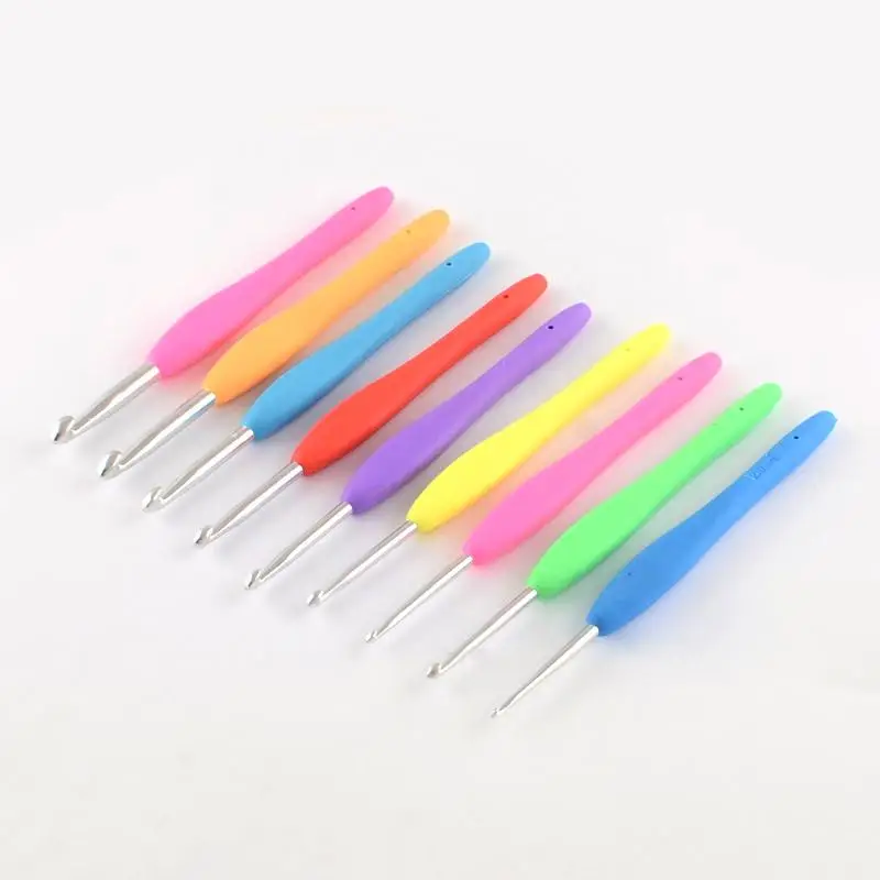 Buy Aluminum Crochet Hooks with Rubber Handle Covered