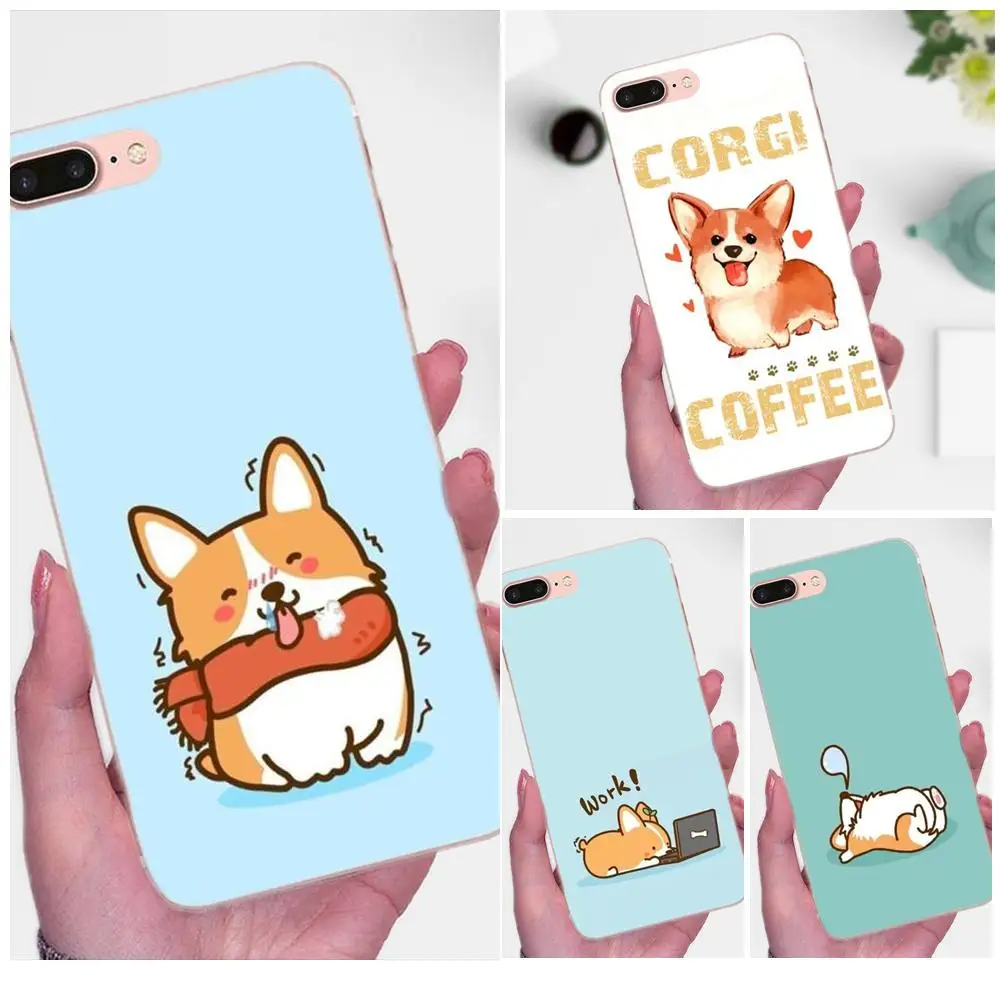 

Cute Lovely Corgi Dogs Animal For Galaxy J1 J2 J3 J330 J4 J5 J6 J7 J730 J8 2015 2016 2017 2018 mini Pro Rubber Soft Phone Case