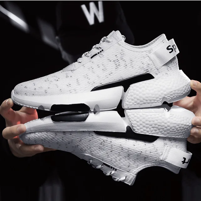 

Flying woven men's shoes sneakers New mesh breathable running shoes Large size: 39-48 yards wholesale