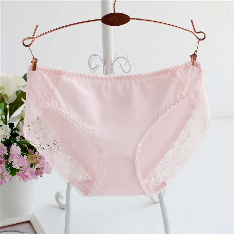 Plus Size M-3XL Women Cotton Underwear Sexy Lace Briefs Transparent For Womens Seamless Underpant Ladies Bikini Panties Lingerie (3)