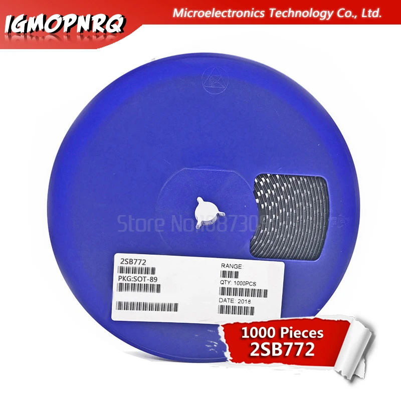 1000 шт 2SB772 B772 SMD PNP транзистор средней мощности SOT-89 igmoprrq | Электронные компоненты и