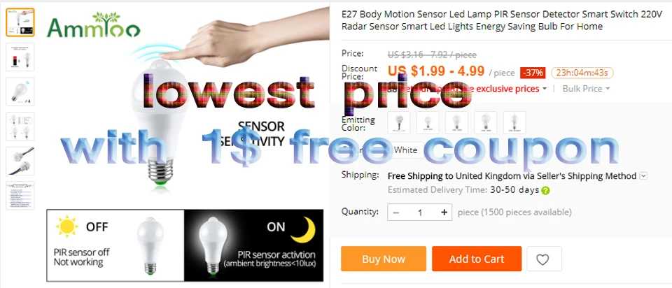 IP42 LED PIR Sensor Bulb E27 12W 18W AC 220V 110V Dusk to Dawn Light Bulb Day Night Light Motion Sensor Lamp for Home Lighting