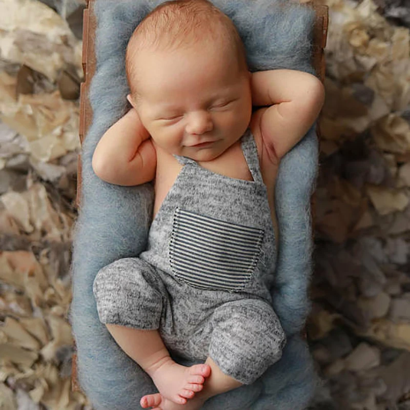 Baby Boy Girl Romper Tiny Cottons 2018 Grey Sleeveless Newborn Clothes Jumpsuit Overalls Baby Onesie Playsuit  Outfit 0-24M