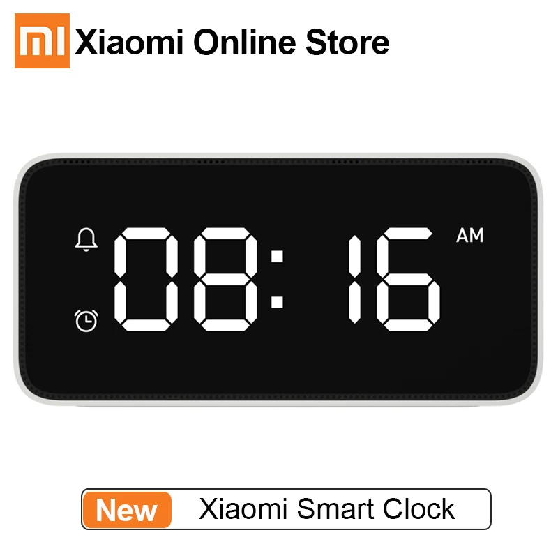 

Xiaomi Xiaoai Smart Alarm Clock Voice Broadcast Clock Table Dersktop Clocks AutomaticTime Calibration Mi Home App smart clock