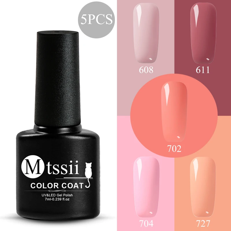 

Mtssii 7ml Gel Nail Polish Set Semi Permanent UV Nail Gel Polish Set For Manicure Hybrid Nail Art Acryl Paint Top Coat Primer