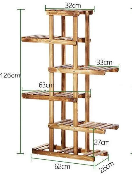 

Five layer Flower stand Garden Storage Cabinet Flower Rack Balcony Potted plant Shelf