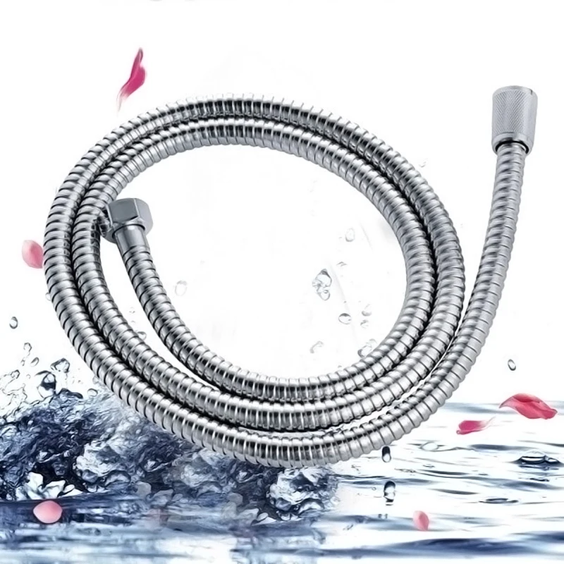 New 2M Flexible Shower Hose Stainless Steel Heater Water Head Pipe