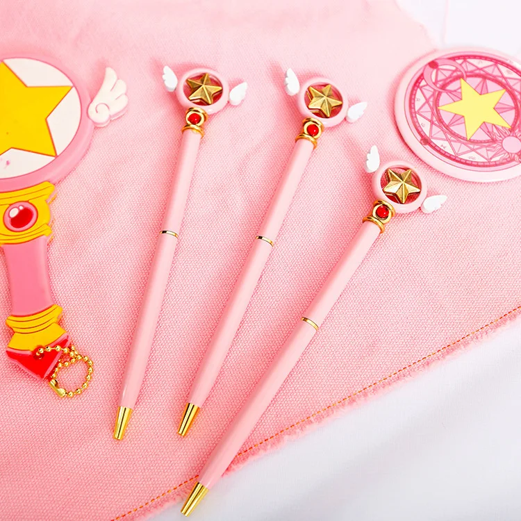 Аниме cardcaptor sakura Star ключ шариковая ручка Карандаш Чехол удобные наклейки школьные канцелярские принадлежности косплей реквизит