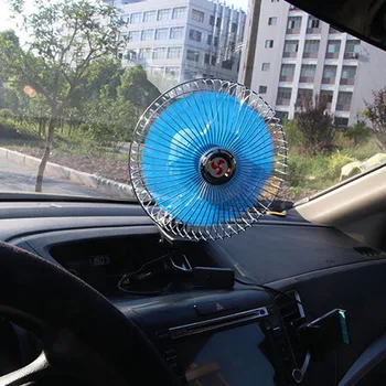 

12V Electric Car Fan Cooling Low Noise Car Air Conditioner Fan Summer Auto Vehicle Truck Oscillating Fan