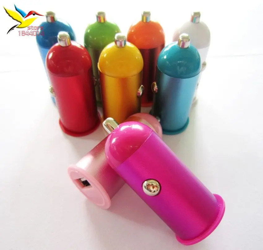 US $1.158.47 Newest Good Idea 21 A Metal Straight Bobbin Bullet Style Mini Car Charger For Iphone 7 6 5 For Samsung FreeShipping 1000 Pcs