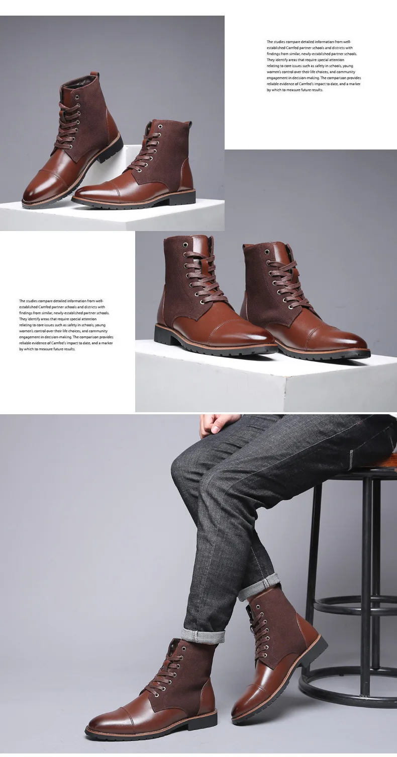 Новинка; мужская обувь ручной работы; сезон осень-зима; теплые мужские ботинки в байкерском стиле; мужские ботильоны в деловом стиле; H422