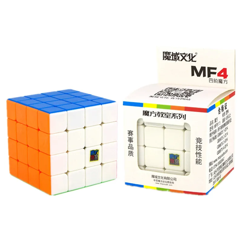 

MOYU MF4 6.2CM 4X4X4 Magic Cube 3 Color Puzzle Professional Speed Cubo Magico Educational Toys For Children Cube With Free Stand