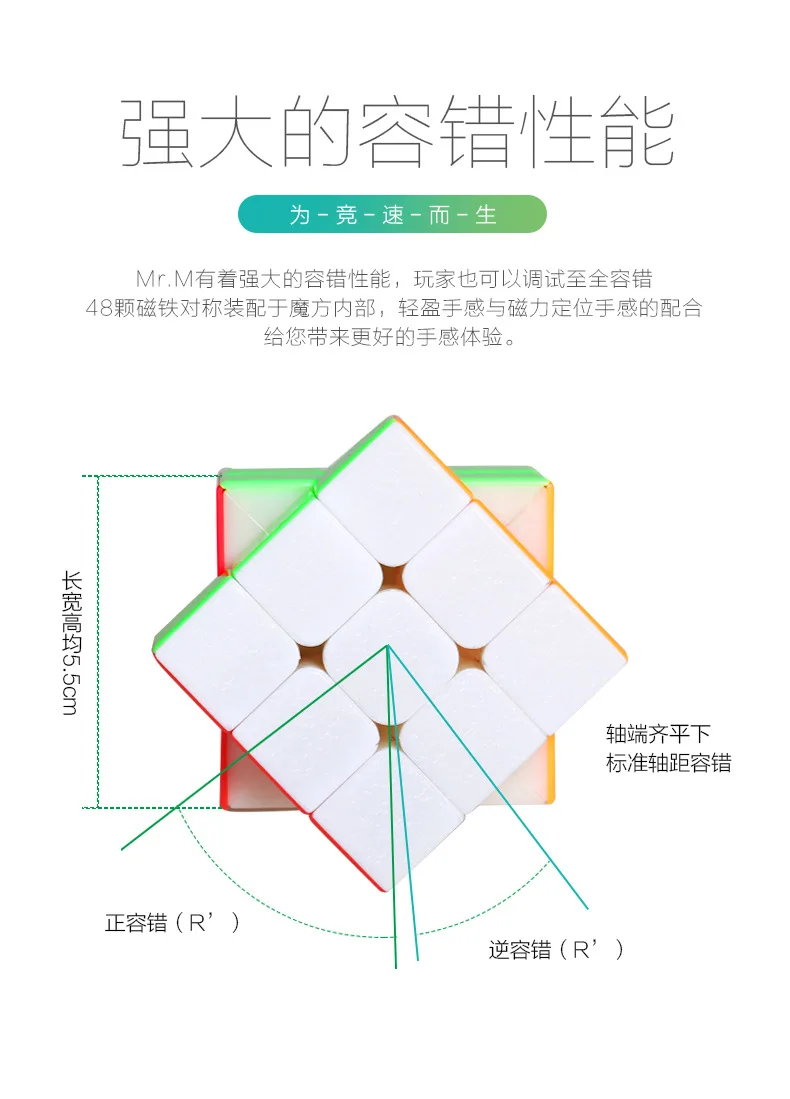 SHENGSHOU Mr. M 3х3х3 Магнитный магический куб головоломка на скорость 3*3 куб обучающий magico Cubo игрушки подарки