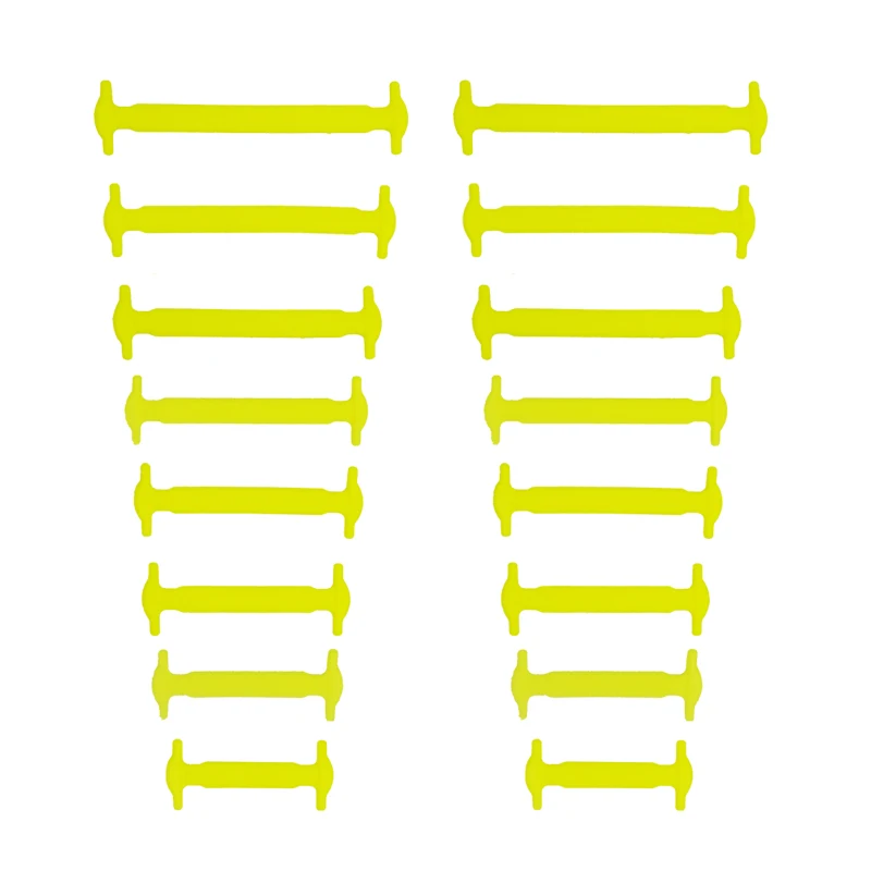 16 шт./лот эластичные шнурки силиконовые шнурки эластичные шнурки креативные ленивые силиконовые шнурки резиновый шнурок L12/L13 - Цвет: Yellow