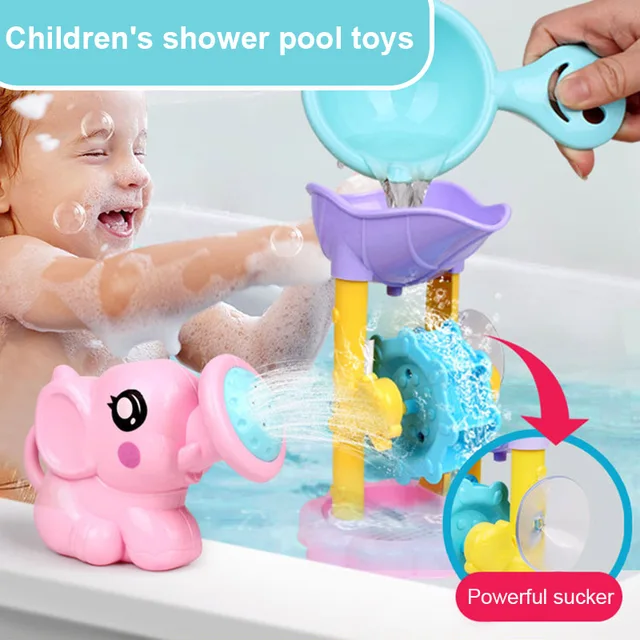 1 Set Bath Toy Shower Spray Water Waterwheel Bathtub Accessories for