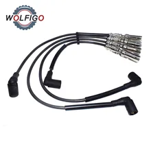 Wolfigo 4 шт. свечи зажигания провода кабеля для VW Beetle Jetta Golf 2.0L SOHC 2001-2008 27588 175-6224 VWC03 1AMSW00091