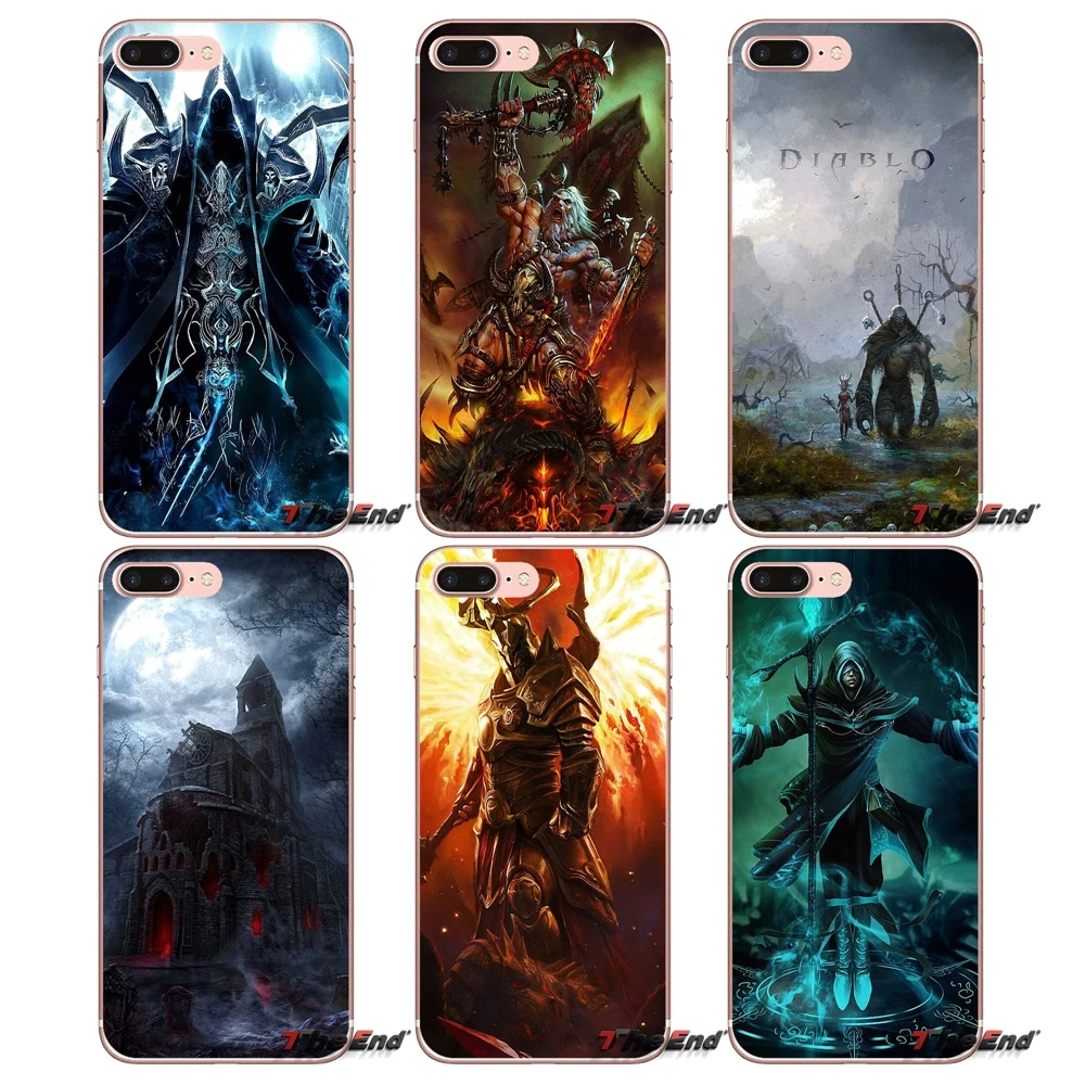 Чехлы для iPhone X 4 4S 5 5S 5C SE 6 6S 7 8 Plus Samsung Galaxy J1 J3 J5 J7 A3 A5 2016 2017 Diablo Reaper Of Souls Demon