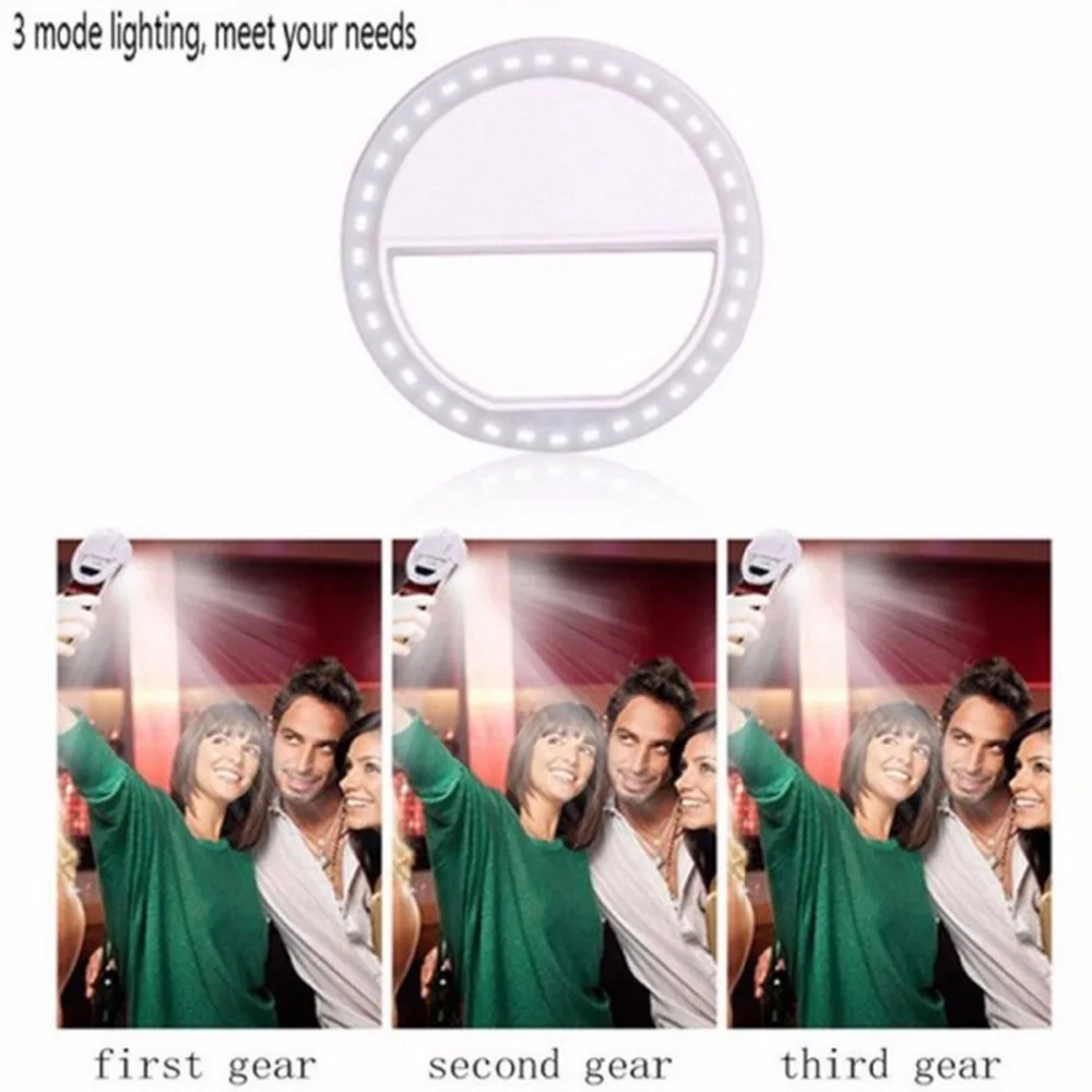 New Selfie Ring Light Portable Flash Led Camera Phone Photography Enhancing Photography for Smartphone iPhone Samsung