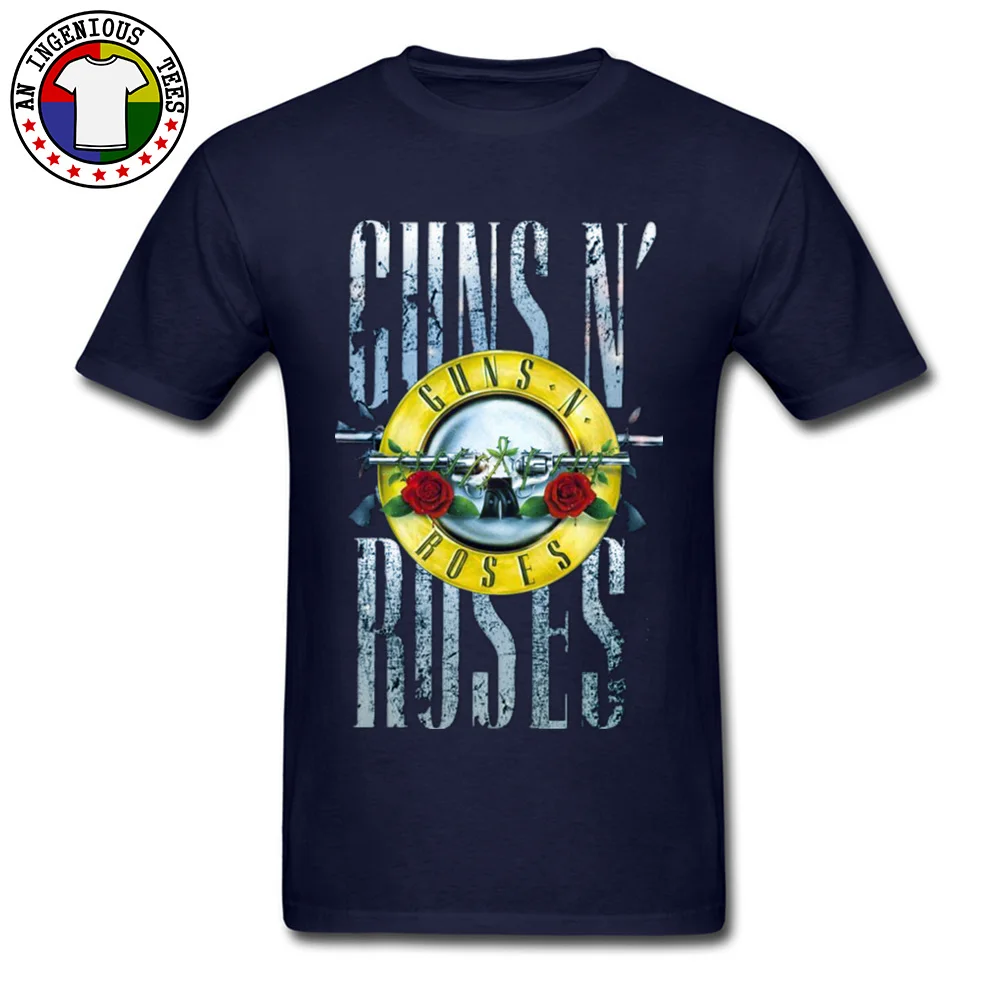 CasualDesign Short Sleeve T Shirt Summer/Autumn Hot Sale O Neck 100% Cotton Fabric Tee-Shirts Men Tshirts Guns N Roses Symbol  Guns N Roses Symbol navy