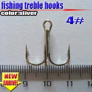

2016 new arrival fishing treble hooks size:4#,6#,8#,10#,choose what you want quantity:100pcs/lot high carbon steel