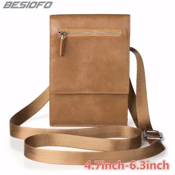

Zipper Holster Cover Double Pockets Pouch With Belt PU Shoulder Bag Phone Case For Xiaomi Mi2 Mi3 Mi4 Mi5 5C 5X 6 6X Mi8