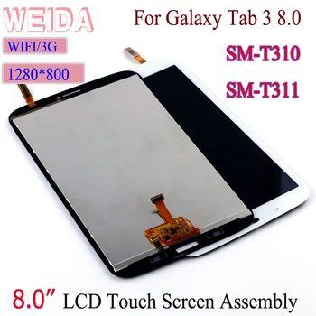 WEIDA LCD Replacment 8 For Samsung Galaxy Tab 3 8.0 SM-T310 SM-T311 LCD Display Touch Screen Assembly T310 WIFI /T311 3G free shipping for samsung galaxy tab 3 8 0 sm t310 t310 wifi touch screen digitizer glass lcd display assembly replacement