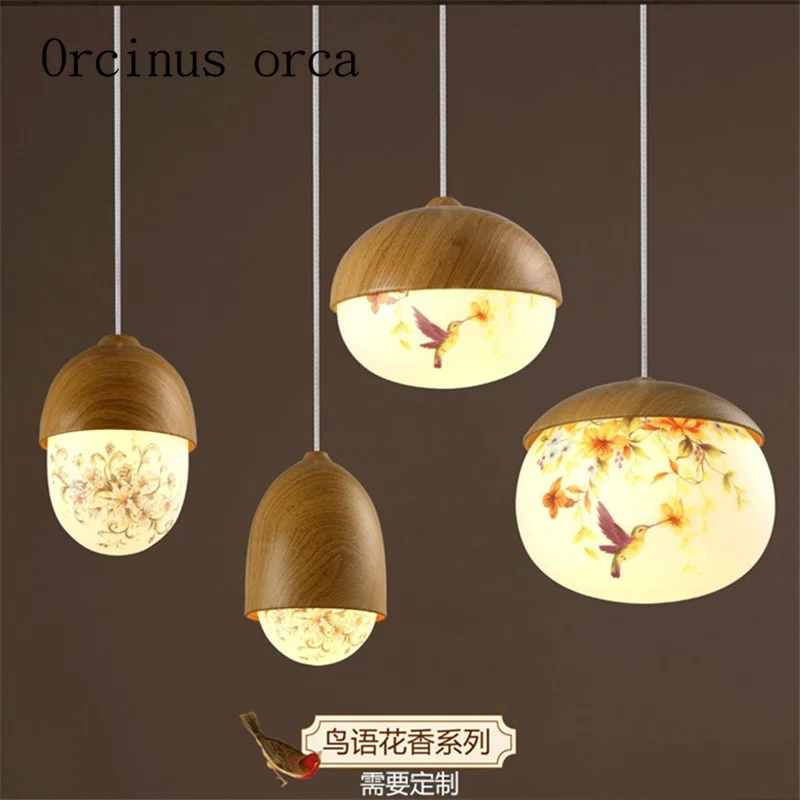 Modern Minimalist Bar Lamp Living Room Single Head Glass Nut Restaurant