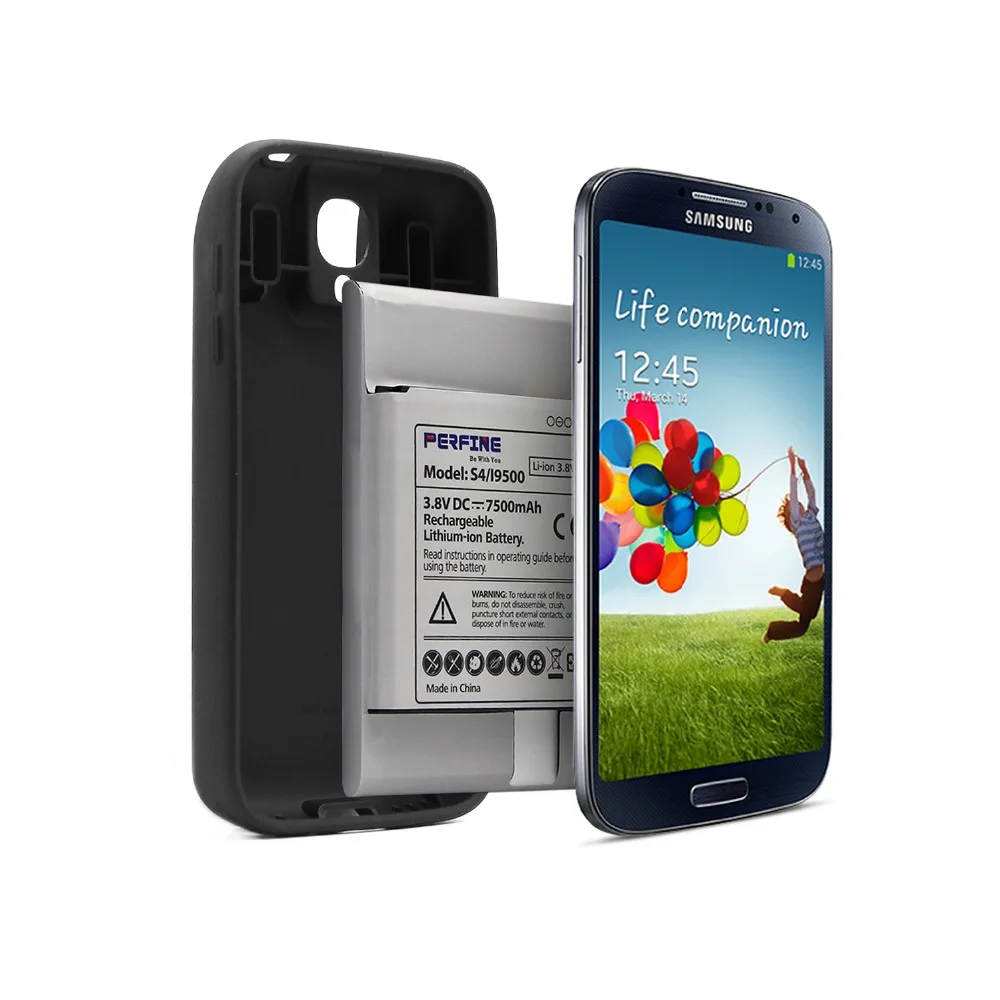 Замена i9500 Батарея B600BC/BE для samsung Galaxy S4 i9505 расширенная батарея NFC 7500mAh+ полный край защитный ТПУ Чехол черный