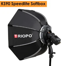 Фото софтбокс KS90/KS65 сотовая сетка для Triopo портативный 90 см 65 см Открытый восьмиугольник зонтик софтбокс