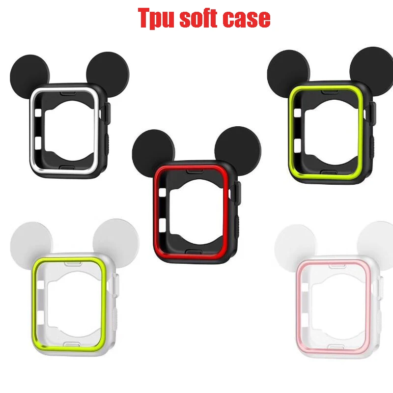 38mm mix color Cover Soft Rubber Protective Cover For Apple Watch case Silicone 42mm Nike sport bumper shell For iwatch 3/2/1