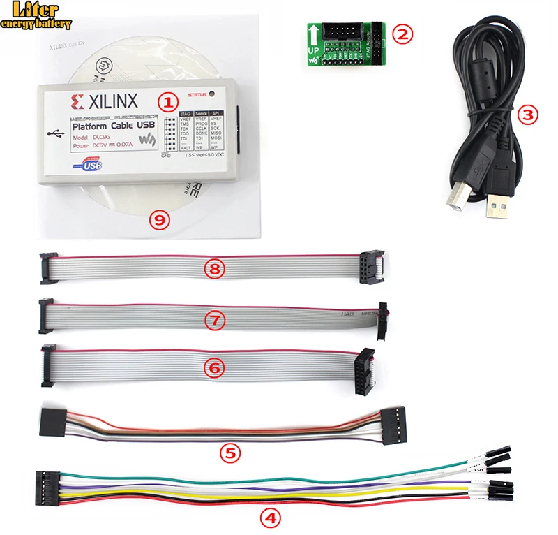 Кабель платформы Xilinx USB FPGA/CPLD JTAG DLC9G встроенный в цепь Pogramming XILINX программатор и
