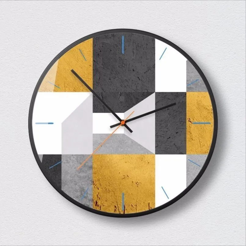 Новые 3D большие настенные часы Размер геометрические настенные часы современный дизайн минималистичный скандинавский бесшумный ход красивые часы для дома - Цвет: A