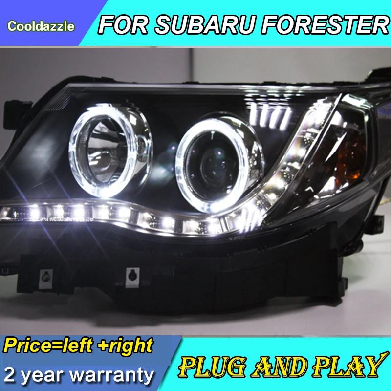 2009 2010 2011 год для Subaru Forester Светодиодная лента фара фары Дневные ходовые огни стояночный сигнал поворота