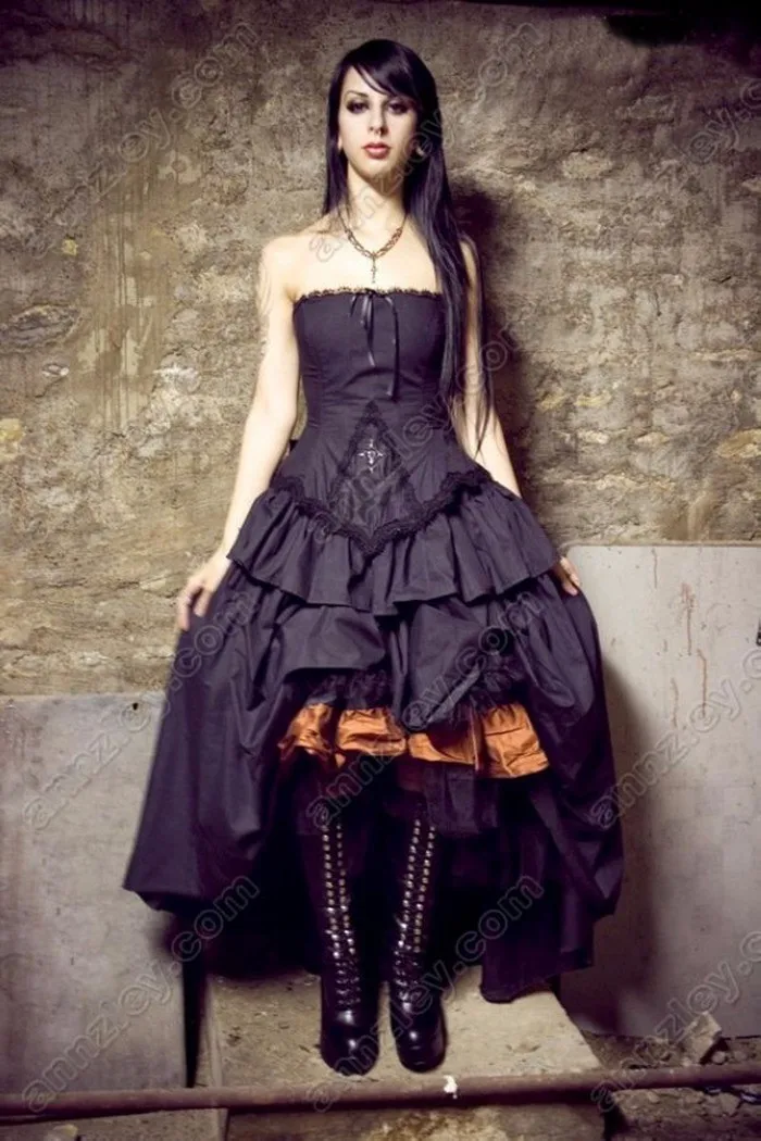 Multi Layers Gothic Evening Party Skrits For Sale (4)