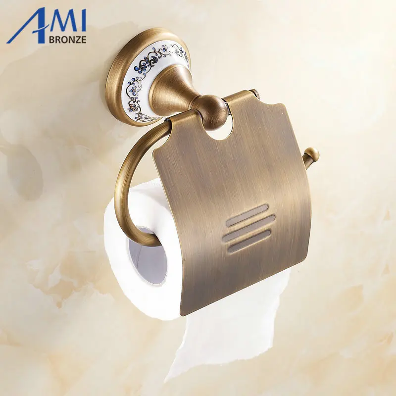 

Rose/Gold/Antique/Roman Porcelain Wall Mounted Bathroom Accessories Paper Holders 7002