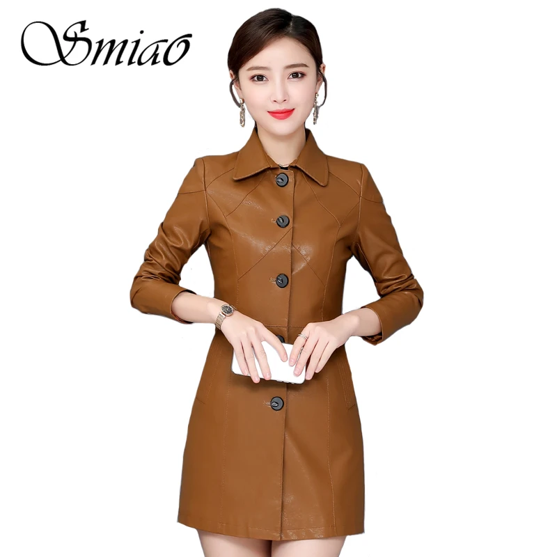Aliexpress.com : Buy 2019 Spring Autumn Women Long Leather