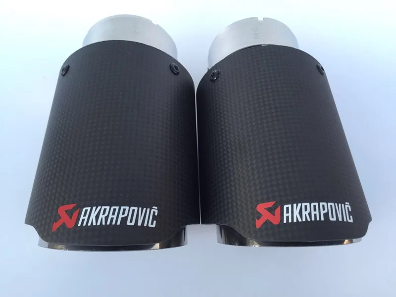 1 шт. мульти размер матовый Akrapovic выхлопной автомобиль карбоновый выхлопной наконечник автомобиля-Стайлинг выхлопной трубы глушитель наконечник углеродного волокна выхлопной наконечник