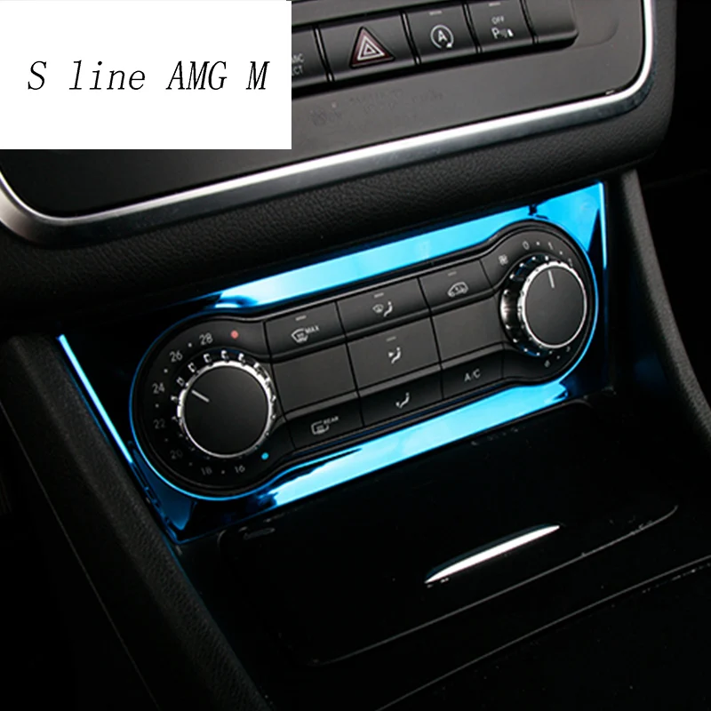 

For Mercedes Benz A GLA CLA Class W176 X156 C117 Interior Air Condition AC Switch Cover Trim stainless steel Stickers 2013-2017