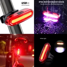 Велосипедный задний свет Cob светодиодная фара для велосипеда перезаряжаемая USB безопасность Задний велосипедный Водонепроницаемый Mtb задний фонарь