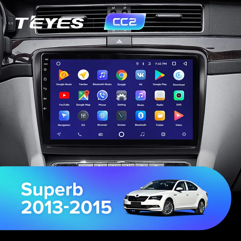 Clearance TEYES CC2 For Skoda Superb 2 B6 2013-2015 Car Radio Multimedia Video Player Navigation GPS Android 8.1 No 2din 2 din dvd 2