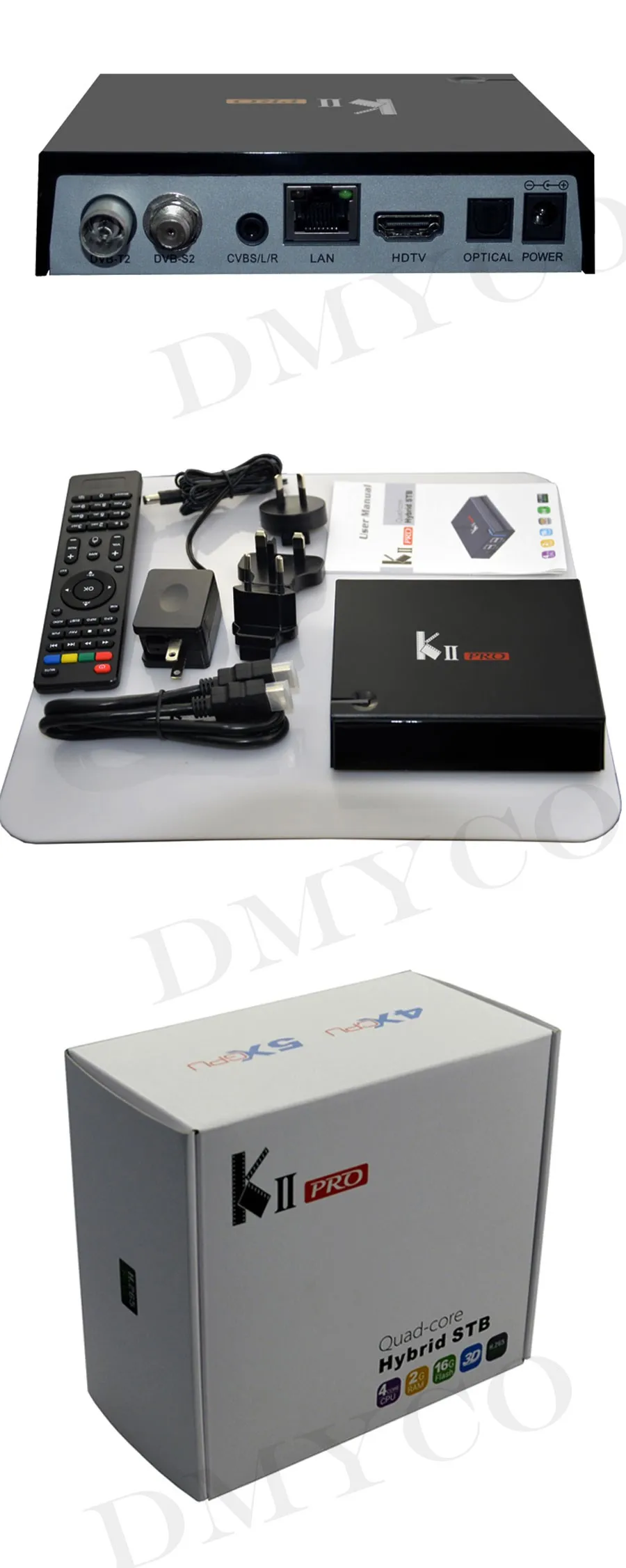 MECOOL KII Pro Android 5,1 tv Box 2 ГБ+ 16 Гб DVB-S2 DVB-T2 предустановленный Amlogic S905 четырехъядерный Bluetooth Smart медиаплеер