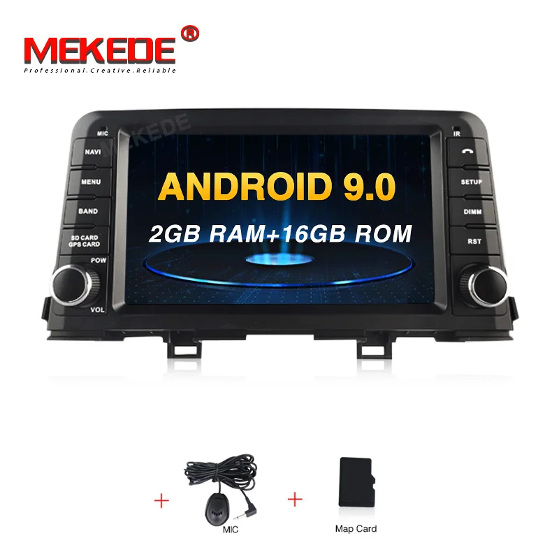 16g model MEKEDE 8 дюймов Android 9,0 ram 2 Гб ram 16 Гб Автомобильная gps-навигация, dvd-плеер Авто Стерео головное устройство для KIA PICANTO MORNING - Цвет: 16g model