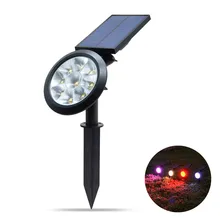 Солнечный свет сада Открытый Светодиодный светильник газона автоматическая работа 7 цветов изменения солнечного света для патио осветитель рампы