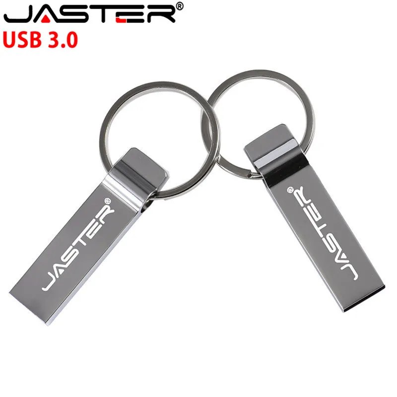 JASTER флеш-накопитель USB 3,0 64 ГБ 32 ГБ 16 ГБ металлическая ручка-накопитель из нержавеющей стали USB карта памяти Флешка с кольцом для ключей логотип клиента
