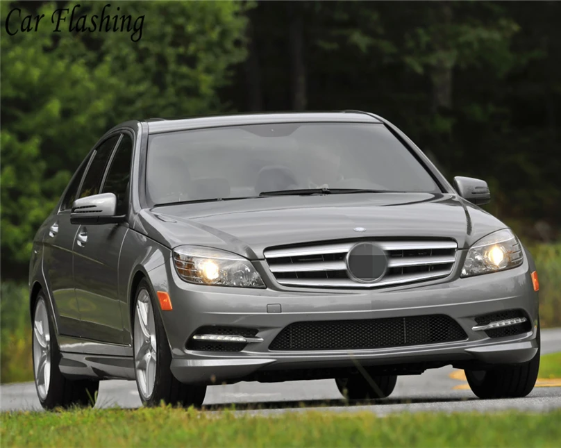 Автомобильный дизайн мода для Mercedes W204 c260 C300 Спорт 2007 2008 2009 2010 2011 светодиодный DRL Дневной светильник противотуманная фара